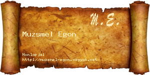 Muzsmel Egon névjegykártya